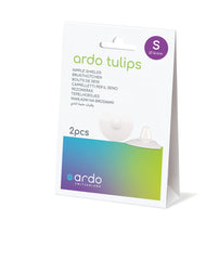 Set 2 protecții din silicon pentru mameloane + cutie depozitare Ardo Tulips